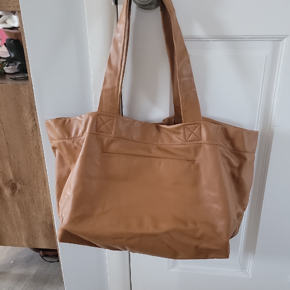 Madewell Tan Leather Tote Classic Design
